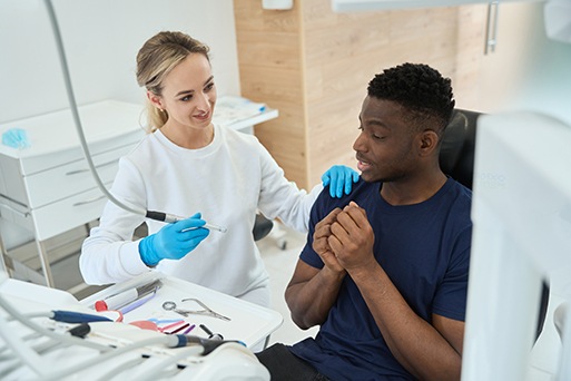 Patient in Arlington nervous at the dentist