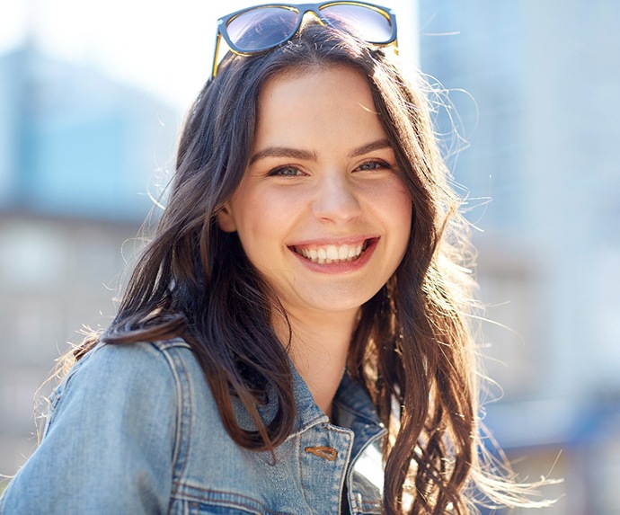 Smiling Arlington patient smiling with ClearCorrect on